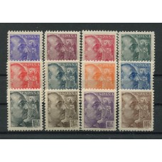 ESPAÑA 1939 Yv 664/75 SERIE COMPLETA SANCHEZ TODA NUEVA MINT RARISIMA 330 EUROS EN YVERT Y 360 EUROS EN EDIFIL